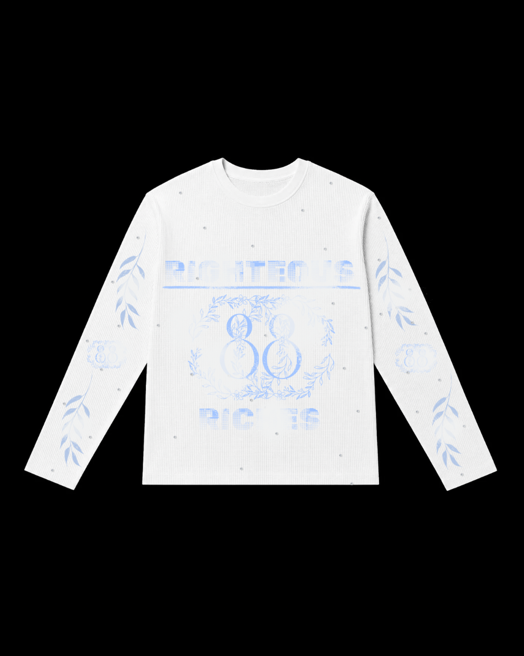 RHINESTONE WAFFLE LONGSLEEVE  (PRE-ORDER)