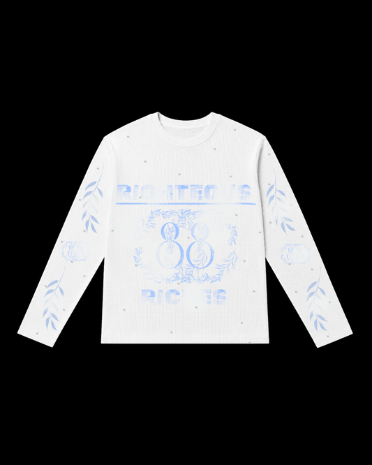 RHINESTONE WAFFLE LONGSLEEVE  (PRE-ORDER)